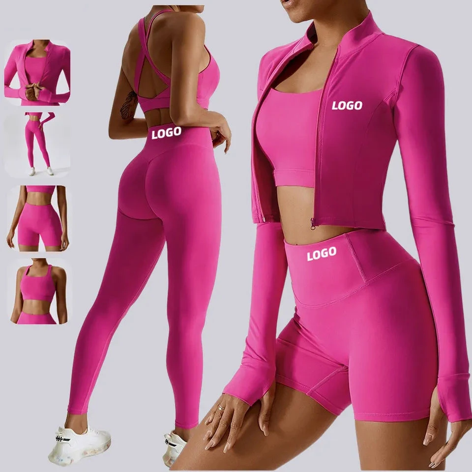 Women's Solid Plus Size High Waist Breathable Eco-Friendly Seamless Quick Dry 2 Piece Yoga Set Gym Fitness Wear