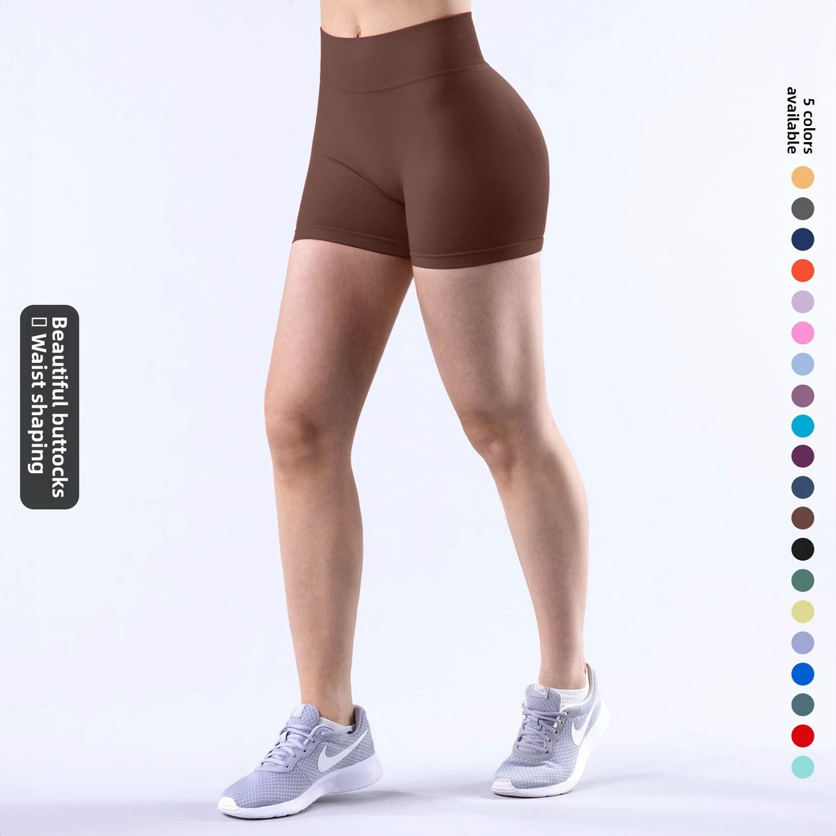 For Seamless Low Waist Yoga Shorts Fitness Yoga Pants High Elastic Quick-drying Spandex/Nylon Wrinkle-resistant Cropped Pants