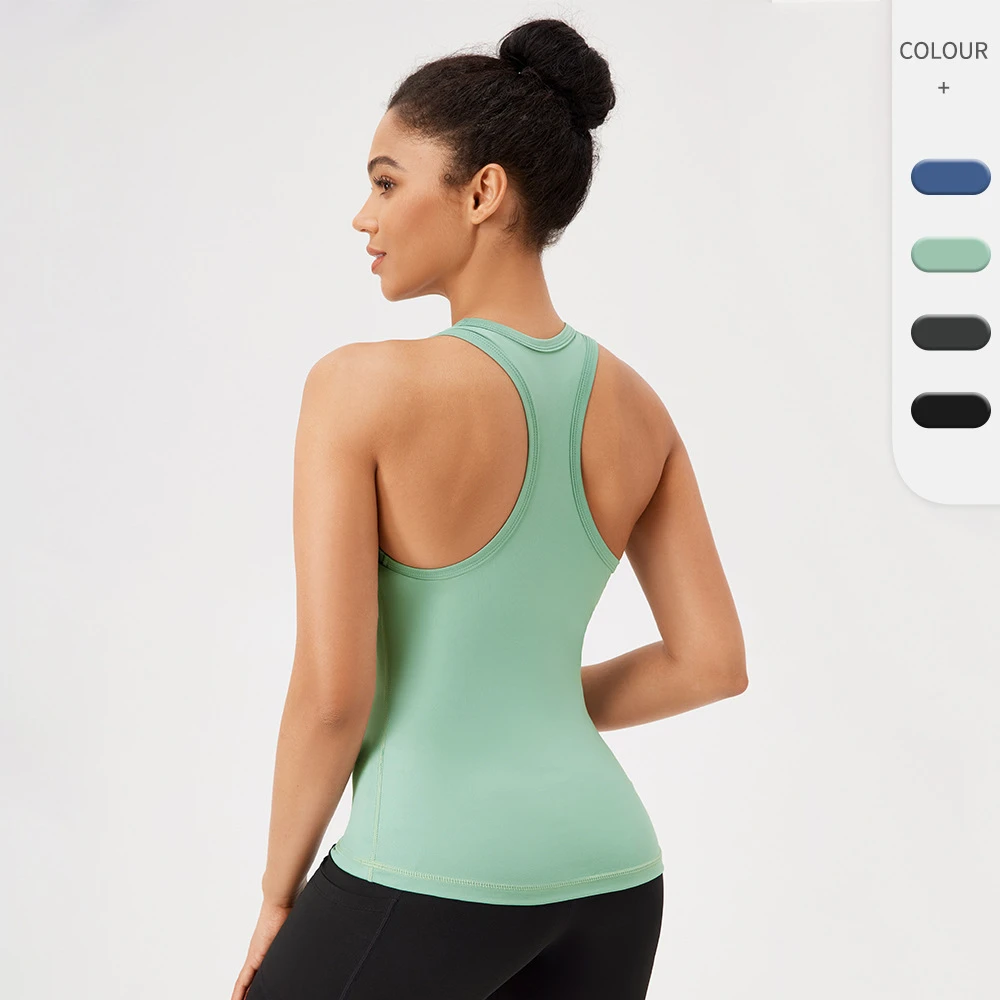 Women's Sports Vest Tight I-shaped Back Yoga Tank Top Clothes Quick-dry Perspiration Breathable Fitness Running Singlet