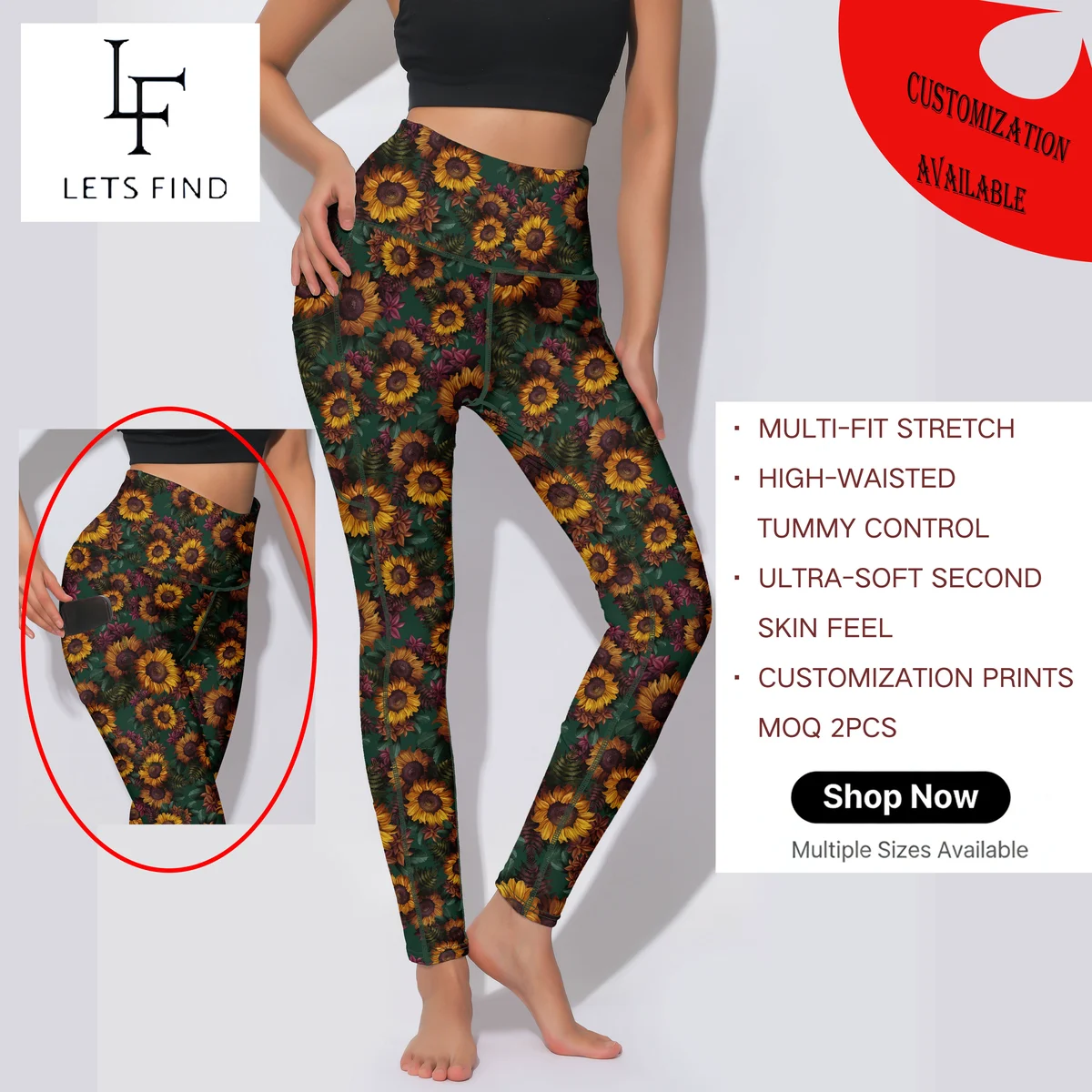 New Styles High Waisted Tummy Control Fitness & Seamless Yoga Pants With Pockets,Plus-Size Women Clothing Of Customized Leggings