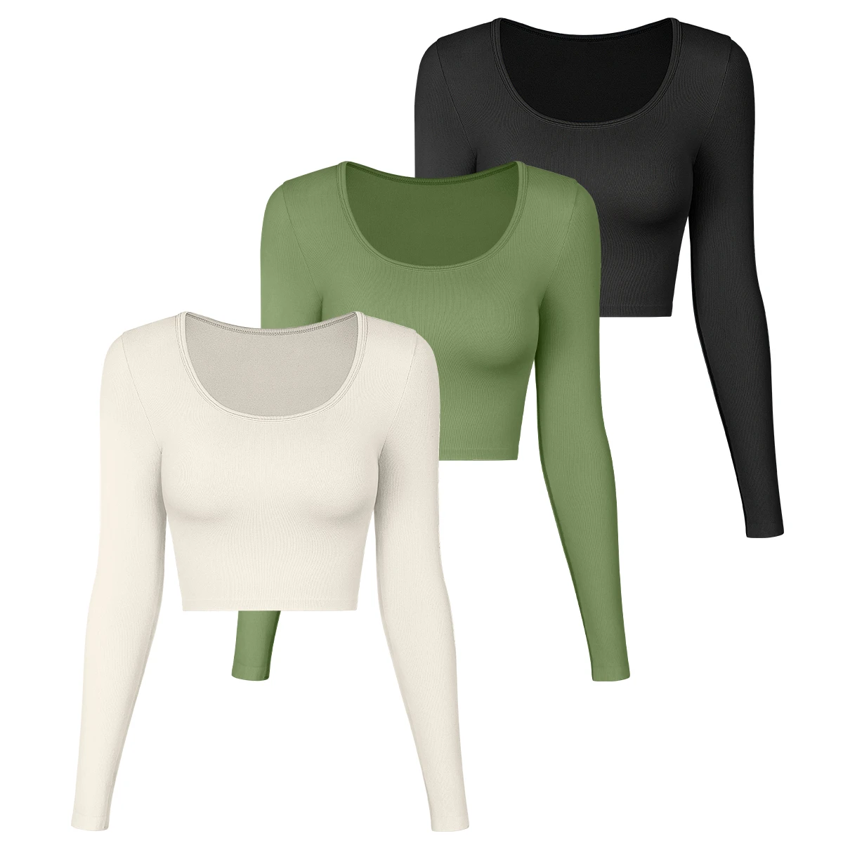 High Quality Long Sleeve Seamless Round Neck Women's Sports Yoga Tops