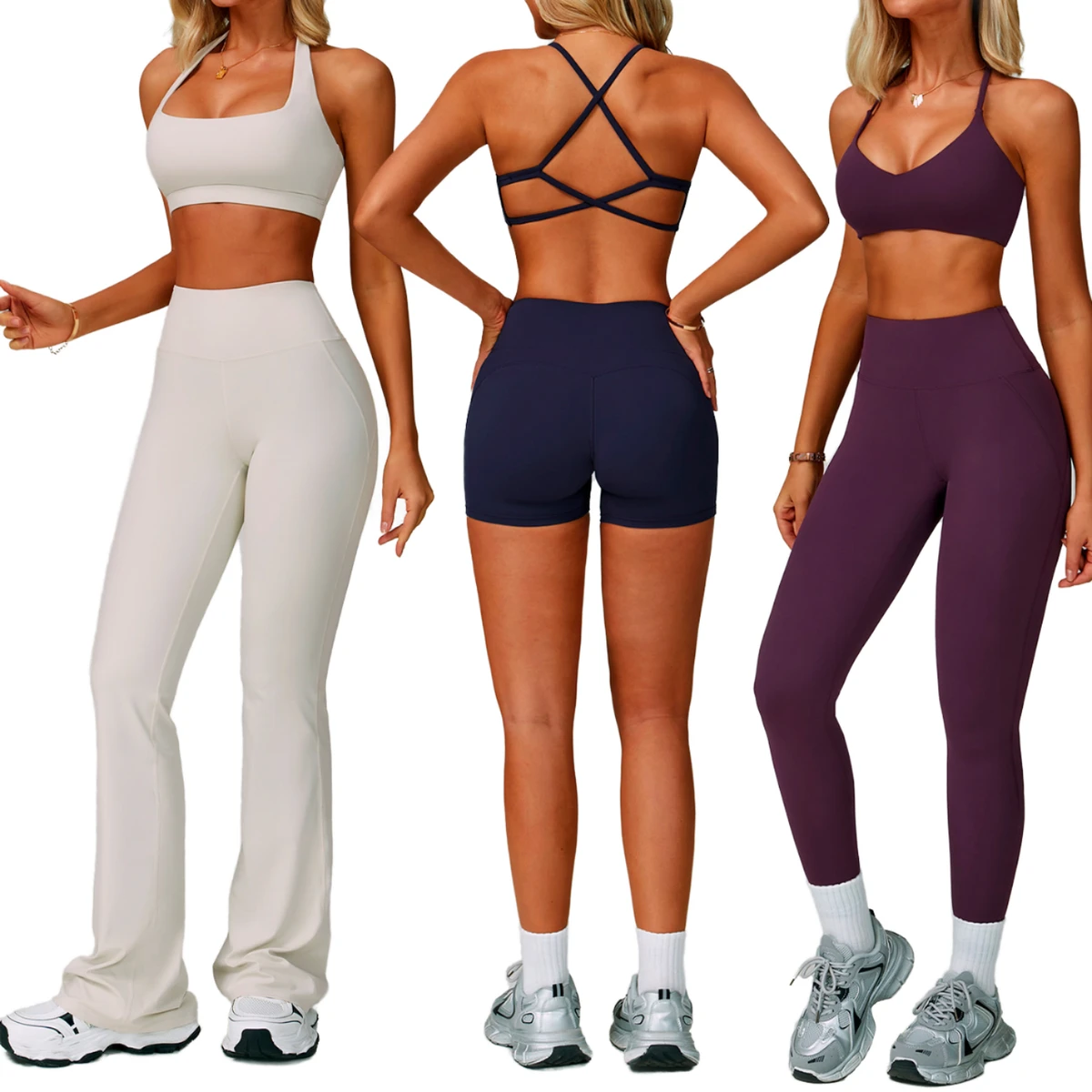2-Piece Sweat-Wicking Yoga Sets Women's Sportswear Workout Sets for Women Gym Wear Women Sets