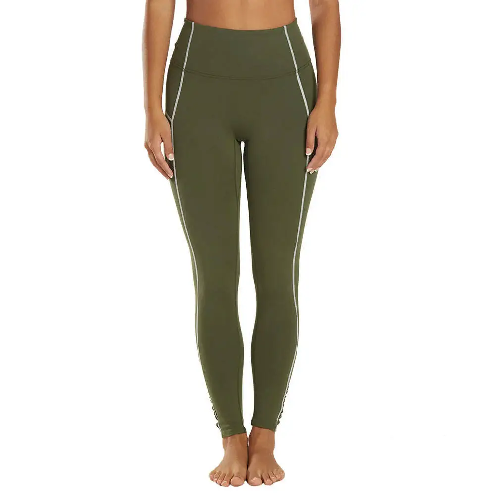 Women's Casual Breathable Anti-Bacterial Yoga Set Two Piece Leggings 100% Cotton Fitness Wear Customized Color Waist Front High