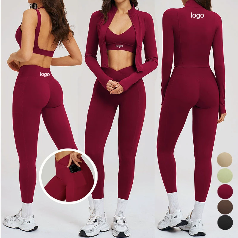 New Arrival Women's Yoga Set Naked Feelings Quick Dry Gym Clothes Butt Lift Tummy Control Pilates Outfits Running Sportswear