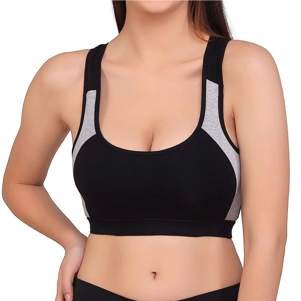 Premium Women's Sports Bra Breathable Eco-Friendly High Support Seamless Spandex/Nylon Front Design