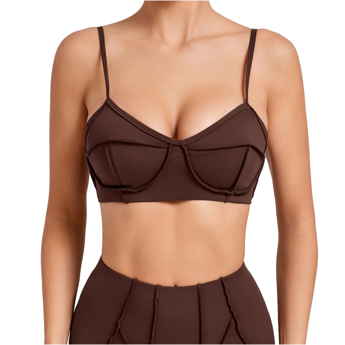 Women's Beauty Back Sportswear Underwear Strappy U Neck Fitness Yoga Bra