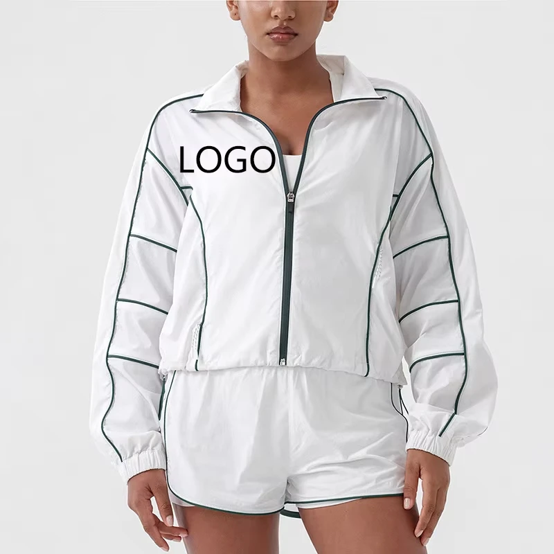 Customized Fitness for Women Loose Training Yoga Suit Quick Dry Long Sleeve Running Sports Tennis Uniform Top