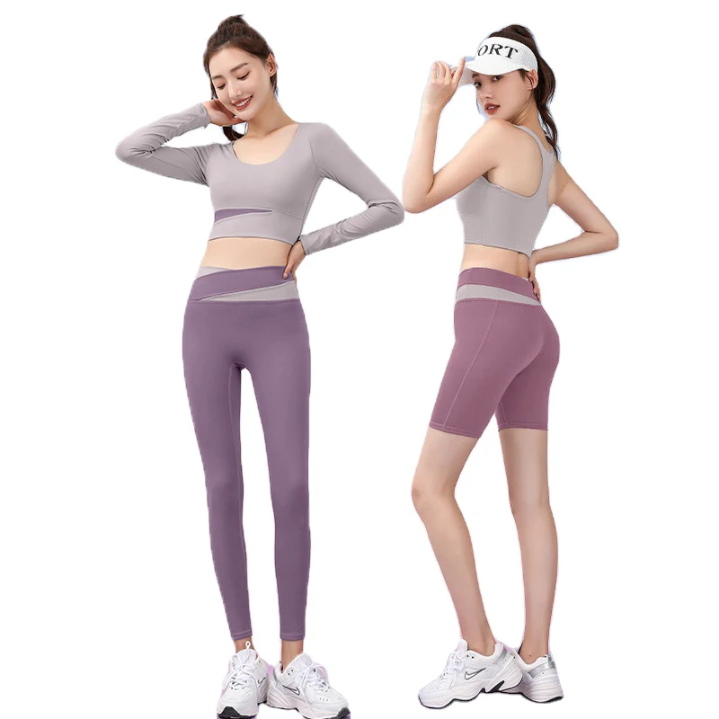 Gym Set Women Sportswear 5 Piece Quick Drying Exercise Sports Bra Leggings Fitness Wear Yoga Sets Sports Suits Custom Wholesale