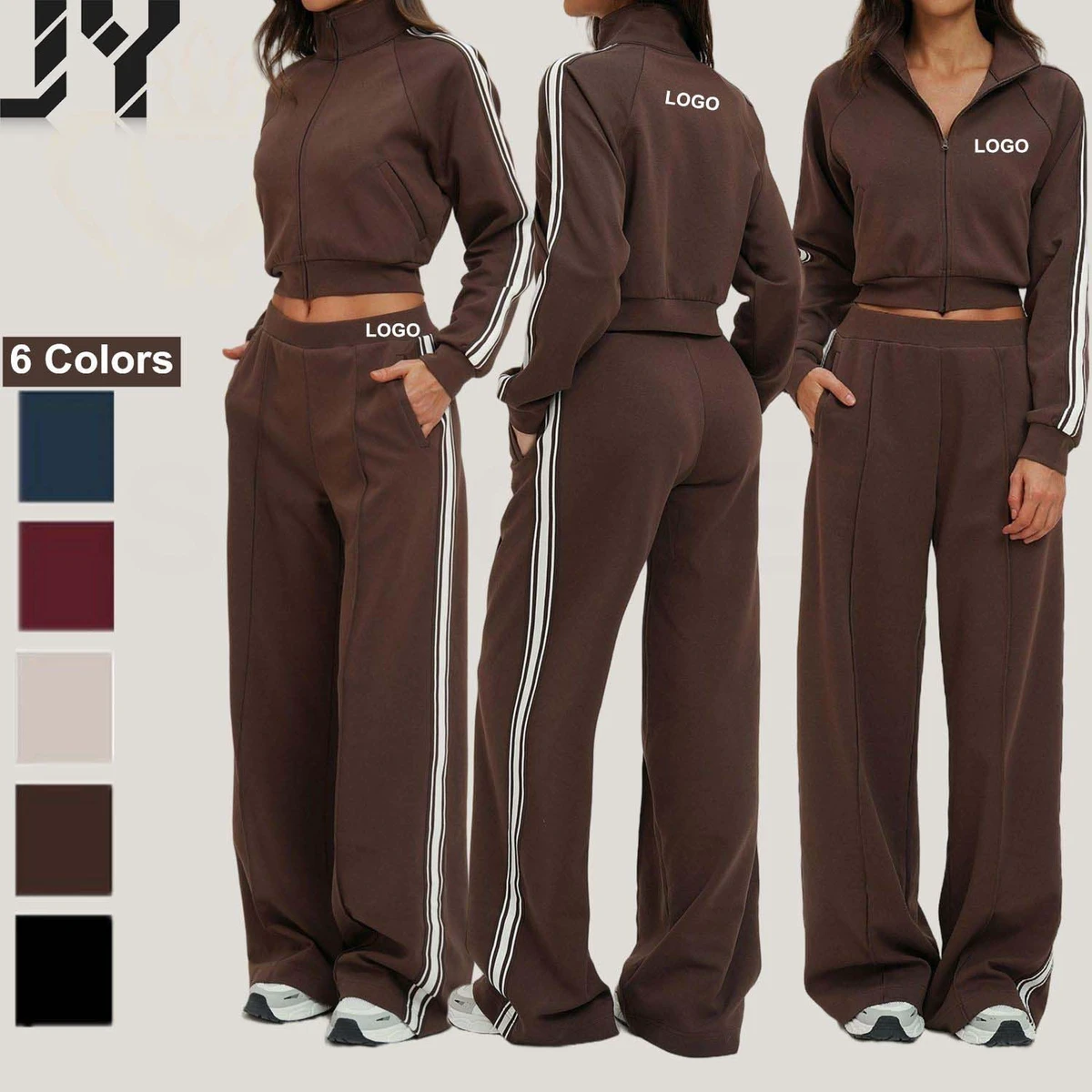 Women's Color-Block Hoodie + Relaxed Sweatpants Casual Comfortable Versatile Set Outdoor Cycling Hiking Sports Yoga Workout Set