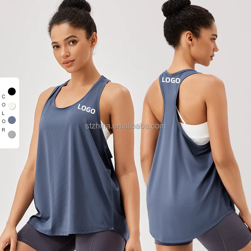 New Women's Sports Blouse Loose Halter Vest Yoga Clothes Quick Drying Breathable Comfortable Free Sleeveless Fitness Running Top