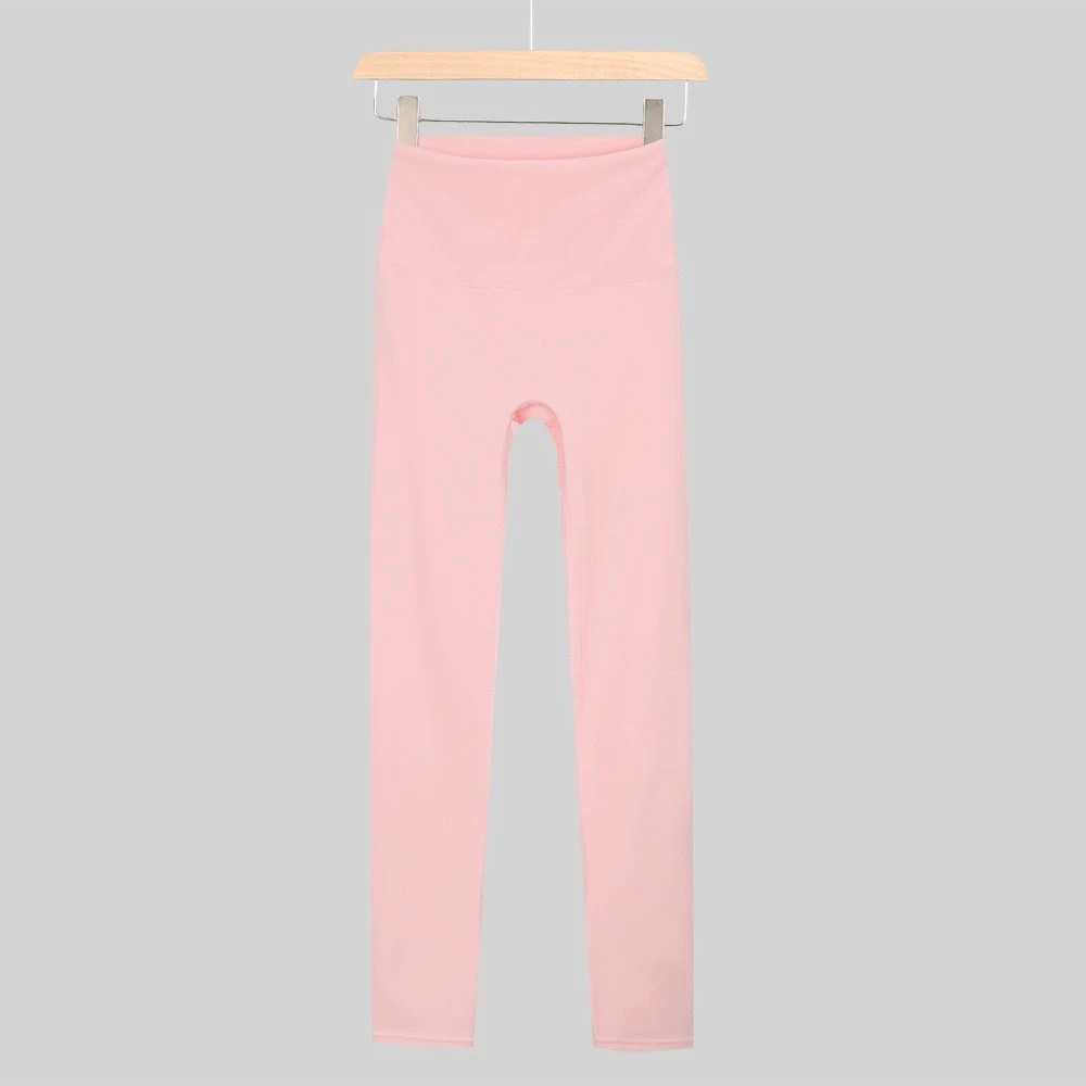 Lulu High Quality Women's High Waist Yoga Pants Elastic Waist Full Length Solid Pattern Spandex/Nylon 3XL Plus Size