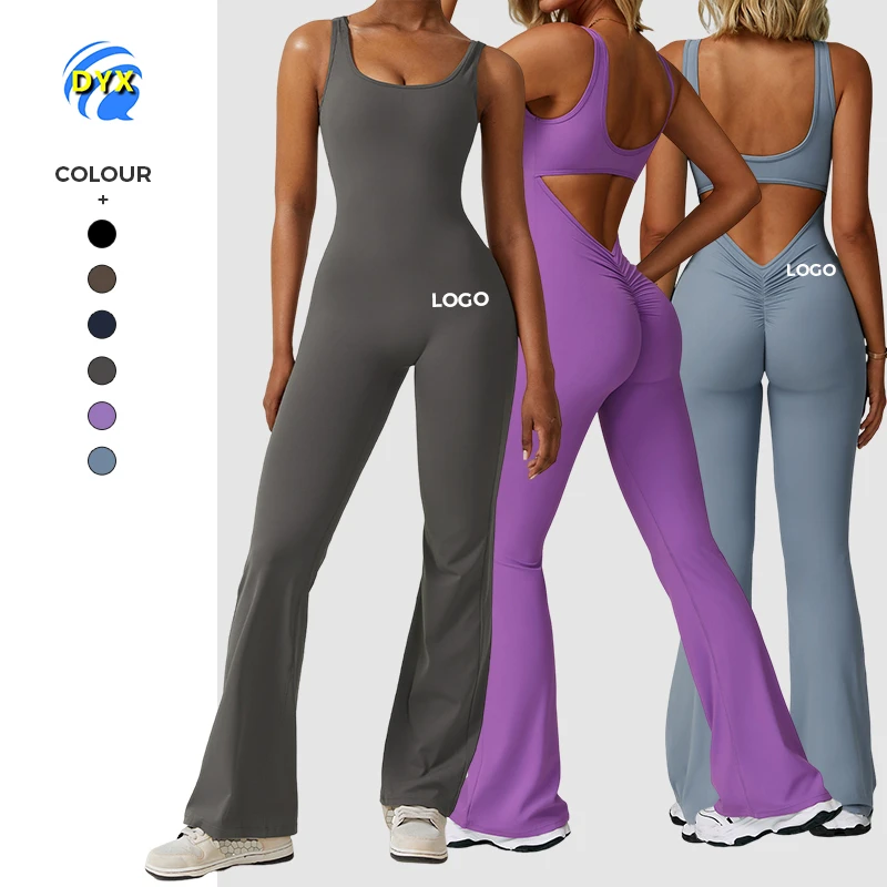 Sports Yoga Jump Suit Set Wear Gym Workout Fitness Body Suit Wear Nylon Spandex