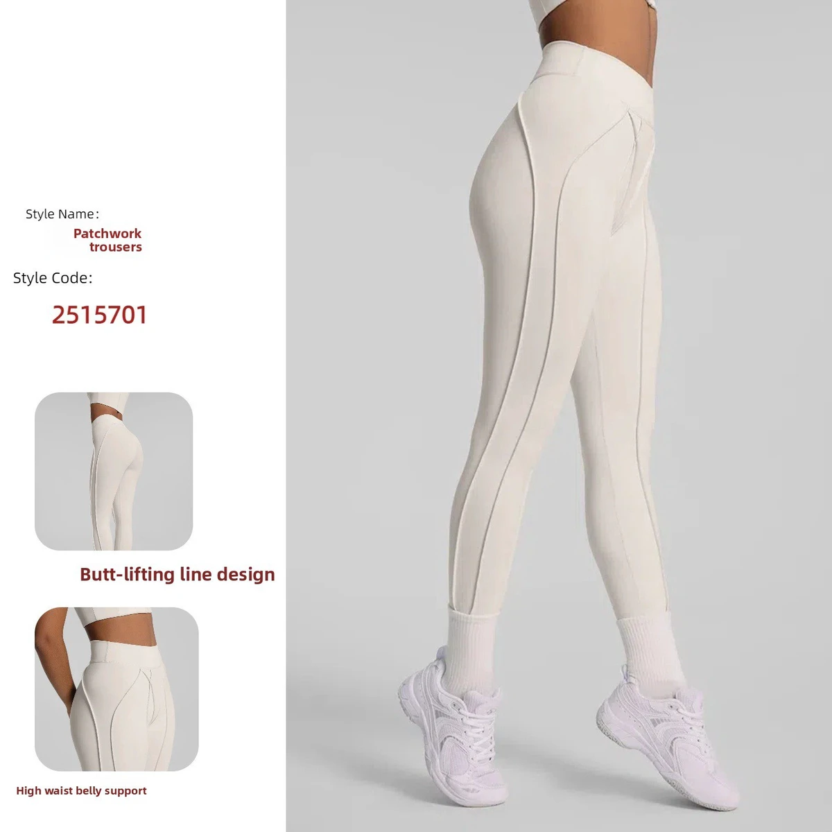 High-Waisted Yoga Pants Womens Butt-Lifting Tight-Fit Workout Base Leggings Stretchy Quick-Drying