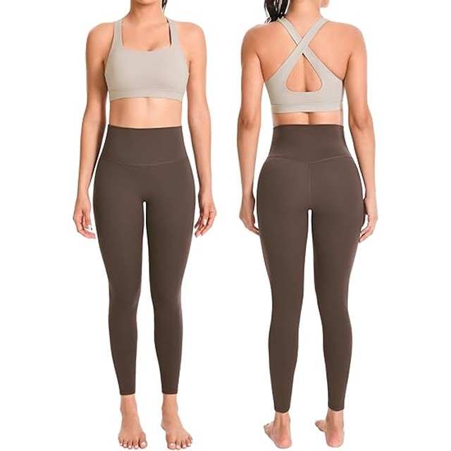Latest Design Good Quality Breathable Lightweight Women's Yoga Set Arrival Solid Pattern Full Length Front Seamless Plus Size