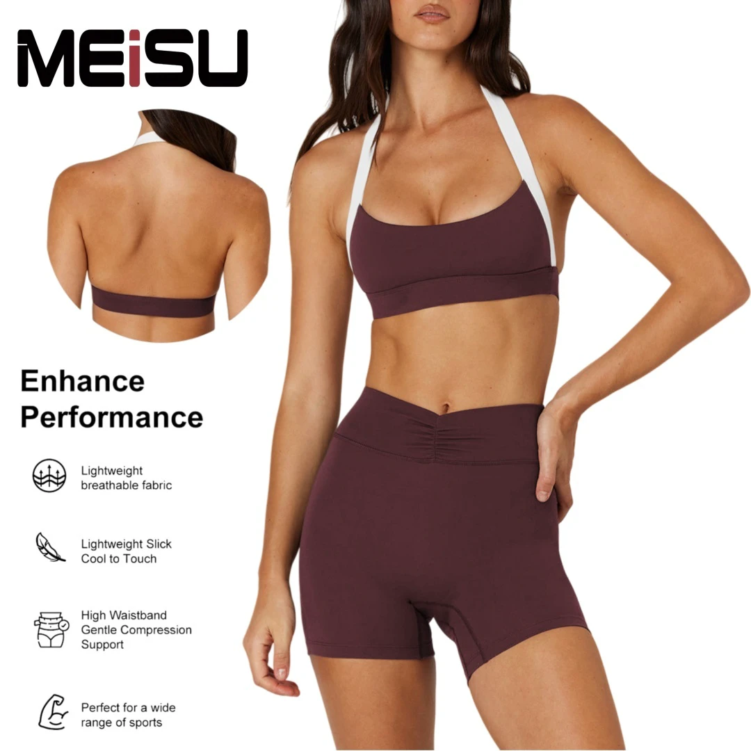 TikTok Viral High Deep V Neck Long Sleeve Crop Top Yoga Shirt Removable Padded Bra Breathable Fitness Wear Sexy Tight Gym Top