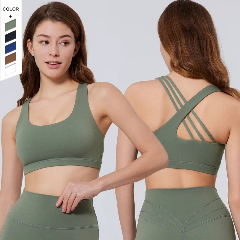 Women's Seamless Sports Bra High Strength Breathable Shock-Proof Support Wholesale New Design for Running Yoga Crossfit