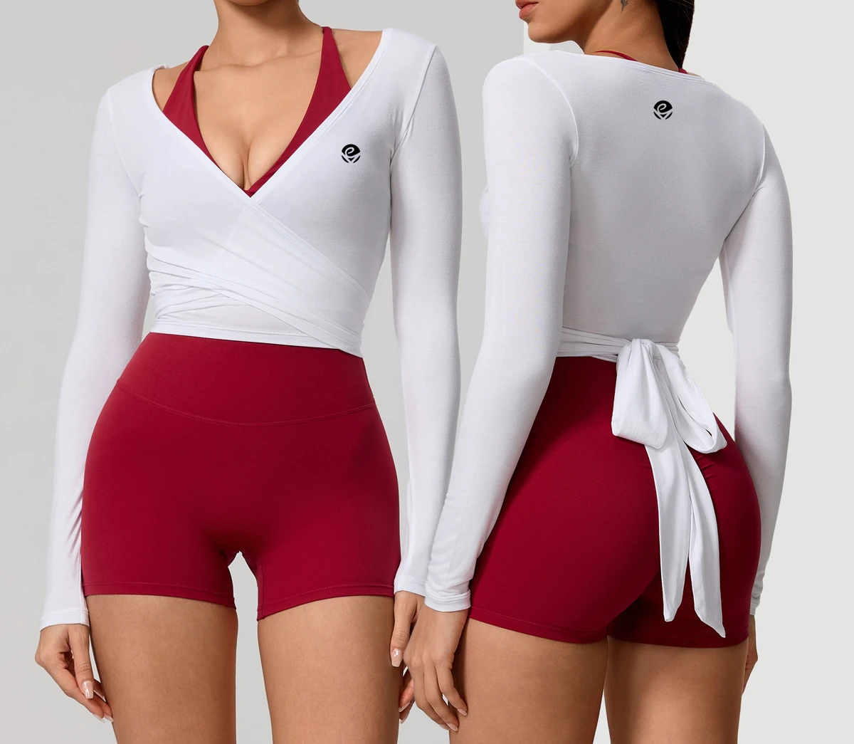 Women Sportswear Fitness Wear Sport Jacket Custom Gym Clothes Yoga Wear Outfit Gym Long Sleeve Top Roupa De Academia
