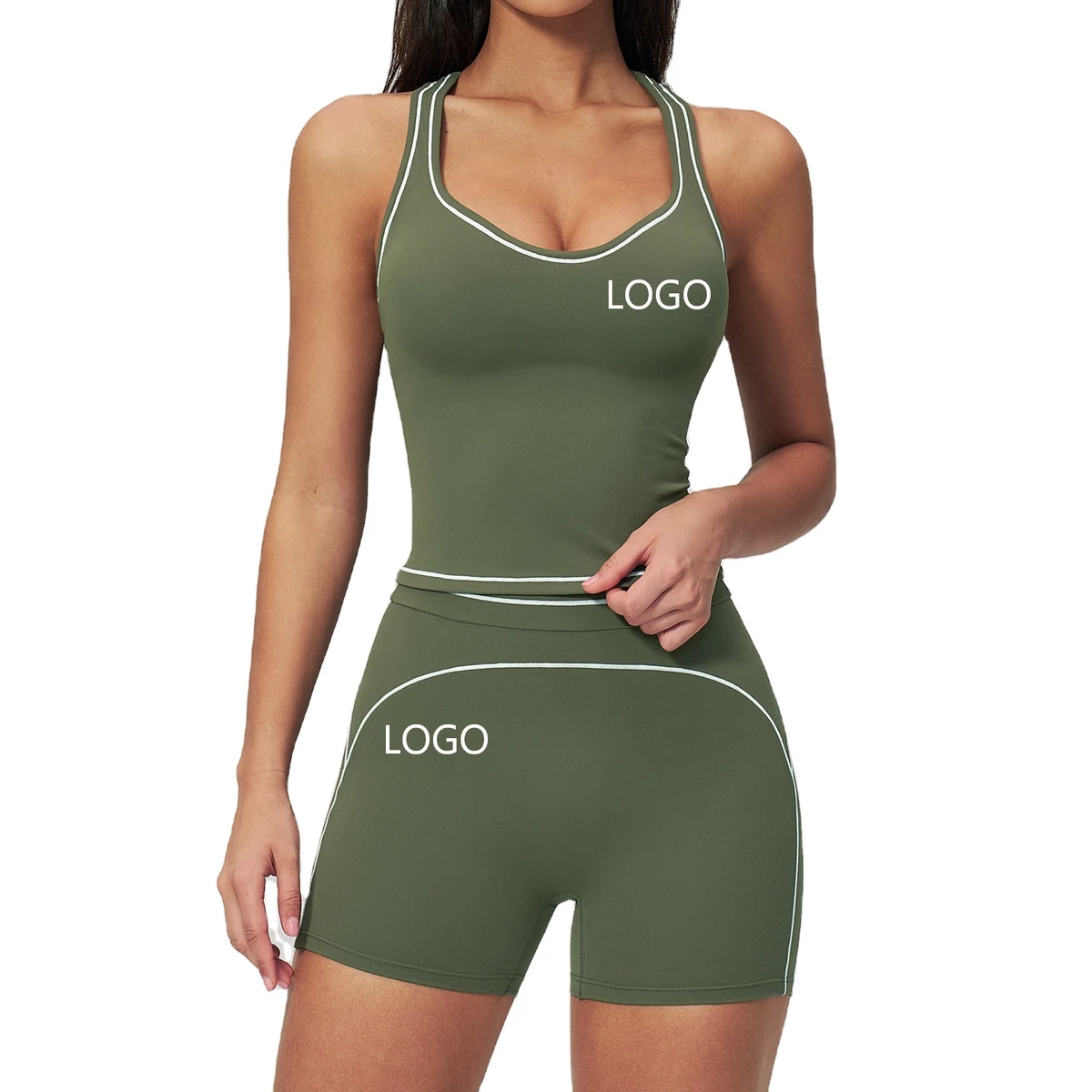 New Arrival OEM/ODM Women's Yoga Set Contrast Color Quick Dry Yoga Wear Women Running Sports Fitness 5 PCS Yoga Set