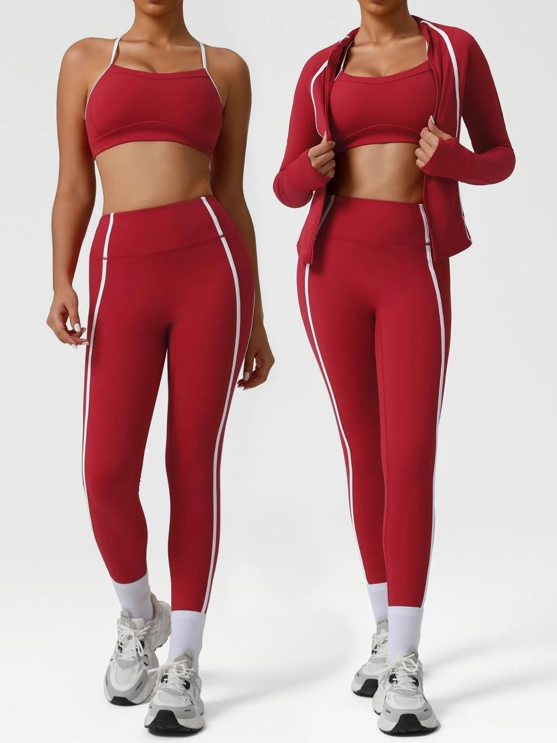 Quick-drying Breathable Lightweight High Waist Fitness Sport Set Solid Eco-Friendly Two Piece Yoga Set Tight Women Yoga Wear
