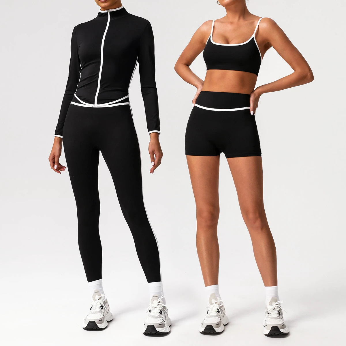 Custom Women’s Yoga and Fitness Set Gym Workout Sportswear Breathable Stretch Top and Leggings CE ISO Approved