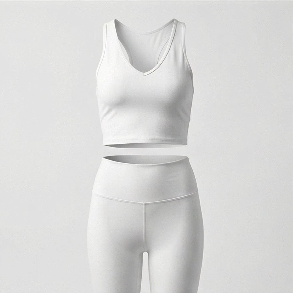 Two Piece Yoga Sets Fitness Womens Seamless Activewear Fashion Custom High Waist Drawstring Ladies Gym Exercise Suits