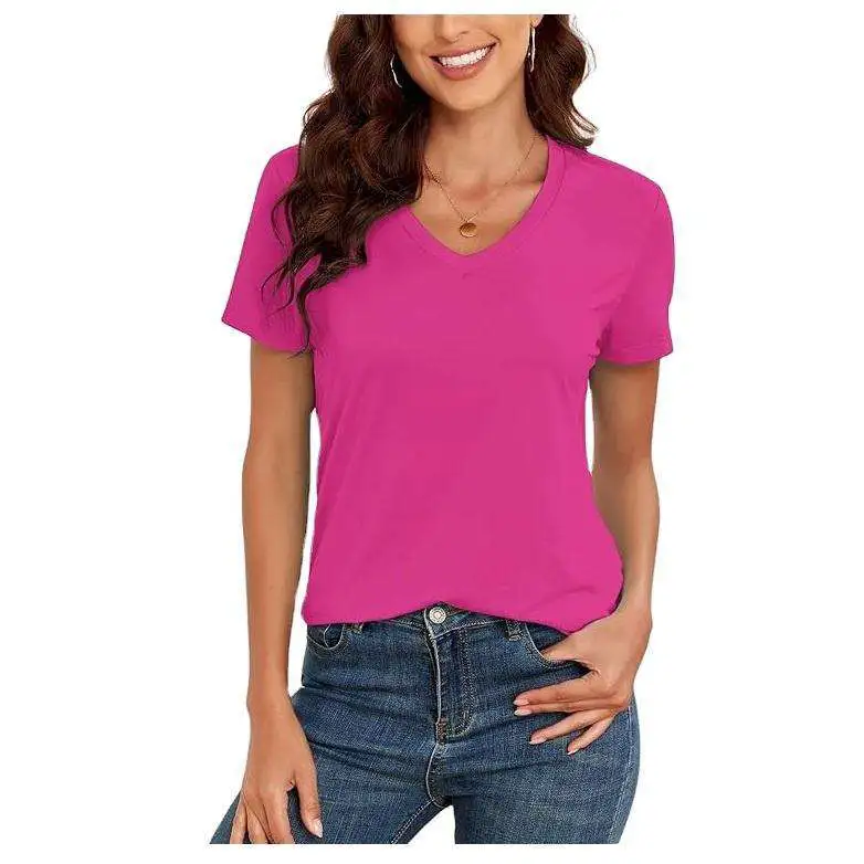Women's Casual O-Neck T-Shirt Plus Size Quick Dry Breathable Canvas Polyester Summer Short Length Button Gray Color High Quality