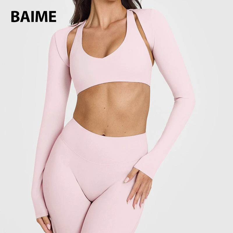 Factory Direct Sales Long Sleeve Sports Fitness Yoga Wear Light in Weight Tight Seamless Yoga Coat for Outdoor