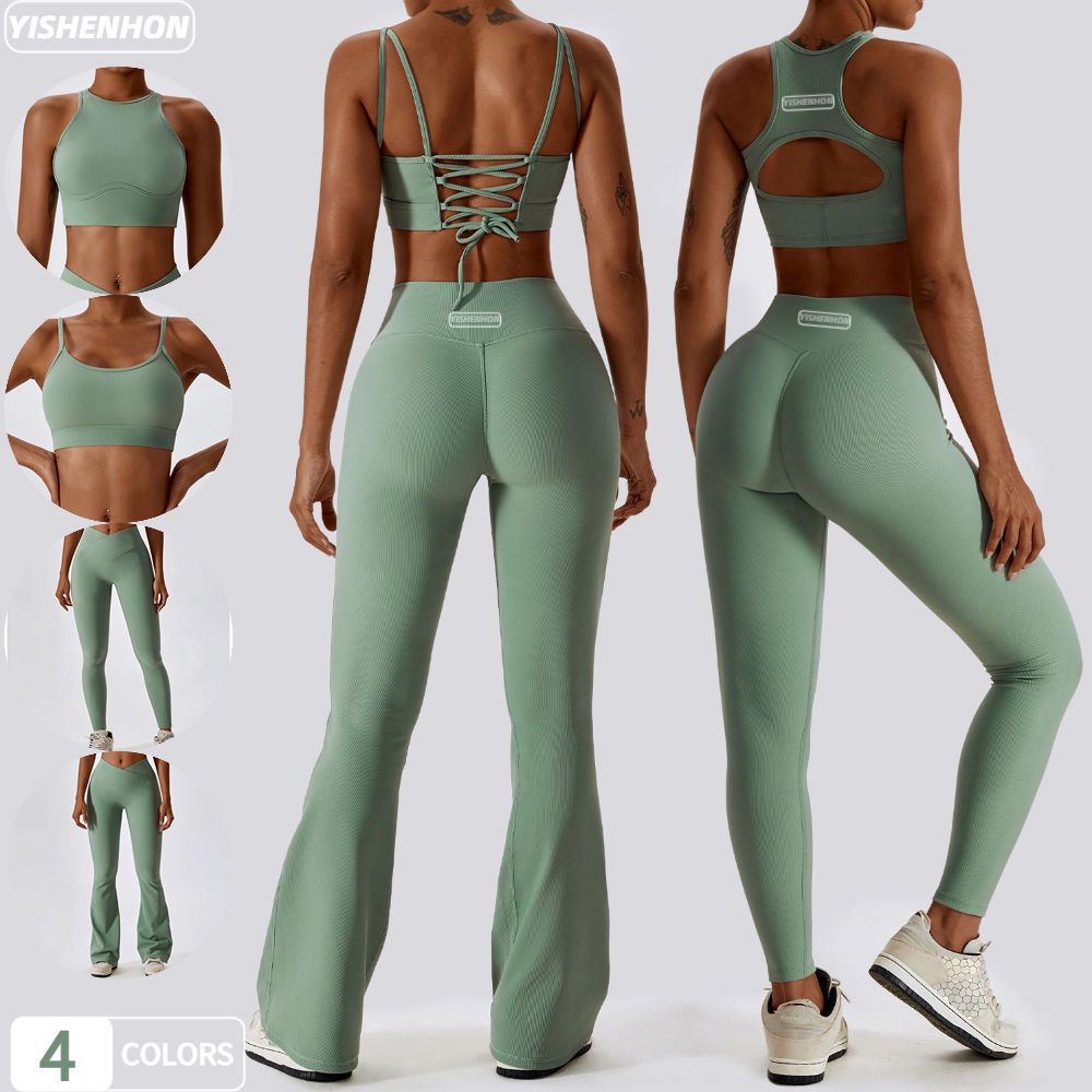Best Selling Women's Yoga Set Soft Lightweight Breathable Seamless Spandex/Nylon Floral Pattern Customized Colors Fashionable