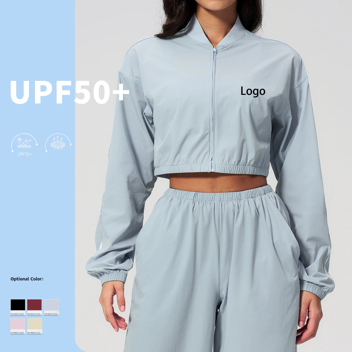 Newest Stand Collar UPF 50+ Street Wear Women Yoga Top Breathable High Quality Vintage Luxury Women's Sports Jacket Stylish