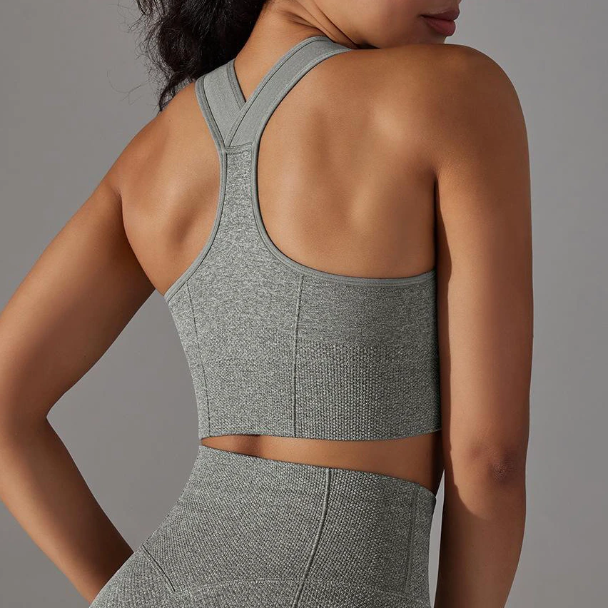 Wholesale Seamless Beauty Back High Support Shockproof Outdoor Running Vest Fitness Women Yoga Bra