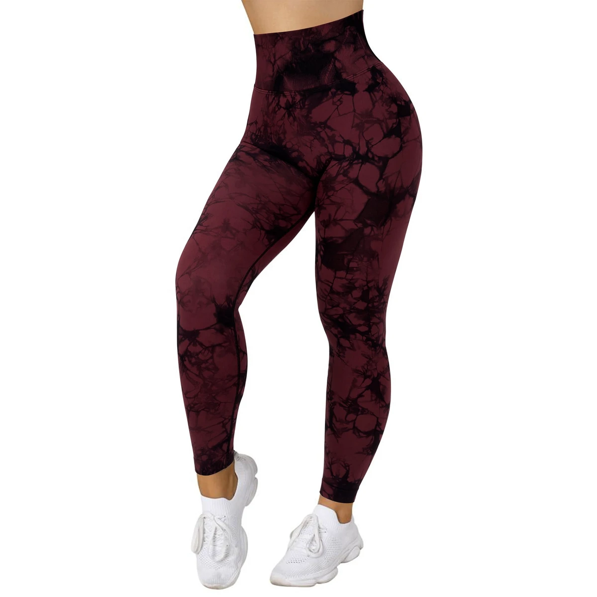 Elastic Waist Yoga Leggings Solid Anti-Bacterial Full Length Women Gym Running Training Eco-Friendly Customized Stylish Everyday