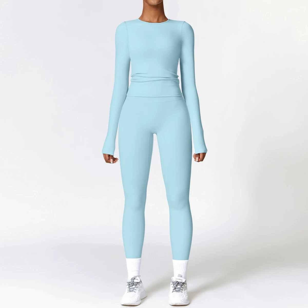 Premium Stretchable Yoga Set High Waist Workout Outfit Breathable Gym Fitness Activewear