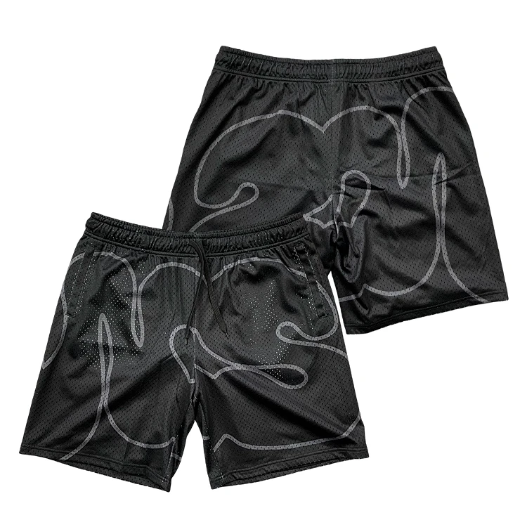 Wholesale Street Casual Sports Shorts Sublimated Custom Mesh Breathable Oversized Sports Shorts