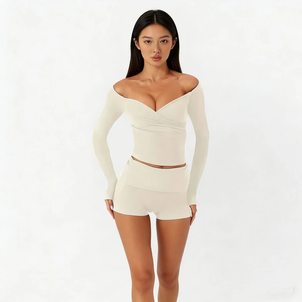 Yoga Clothes Long Sleeved Outdoor Sports Tops Fitness Clothes Women's Autumn and Winter Quick Drying Clothes Long Sleeved Set