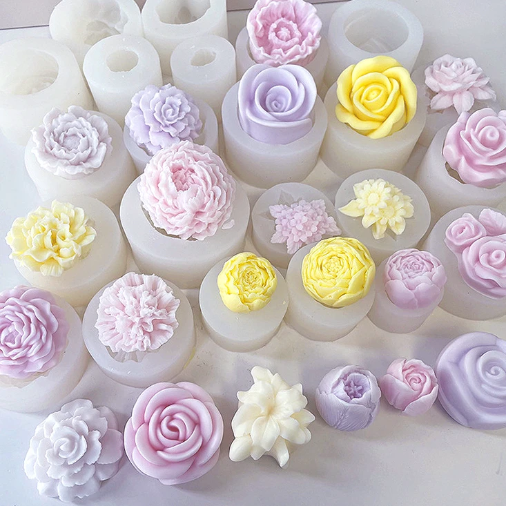 Hot Sell Silicone Daisy Candle Moulds
