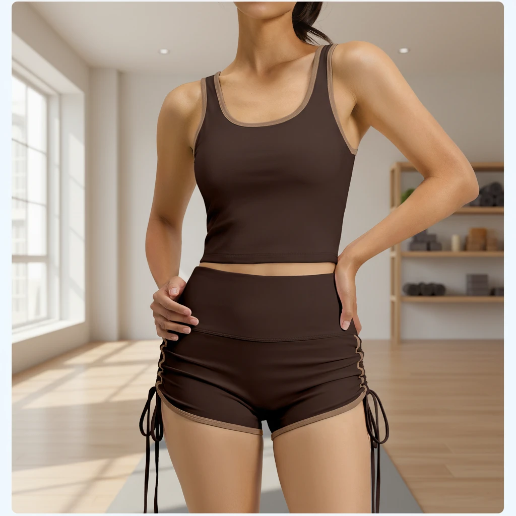 Women's Yoga Camisole Push-up Vest Chest Pads Breathable High-Elastic Four-Way Stretch Quick-Dry Backless Tank Top Skinny Fit