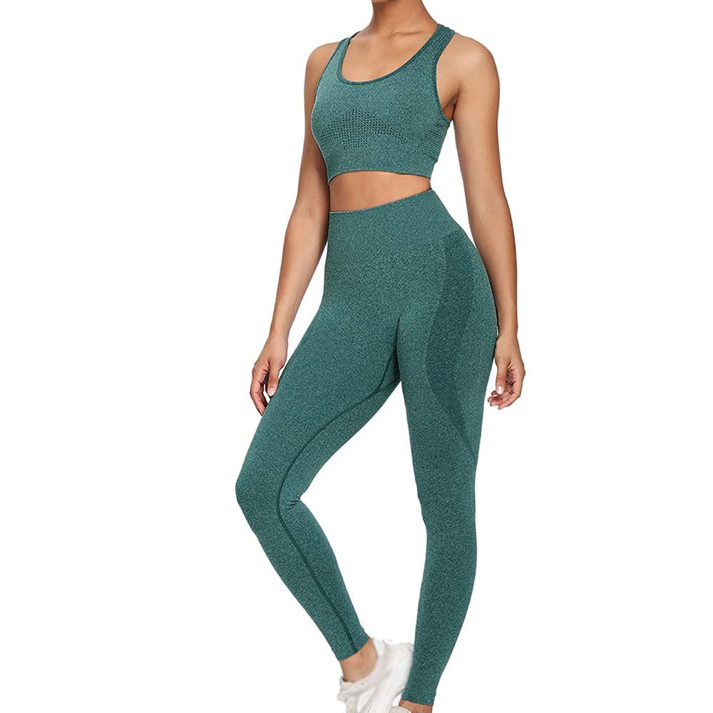 Trendy Women Yoga Sets Short Solid Sporty 2-Piece Breathable Lightweight Summer Yoga & Stretching Practice