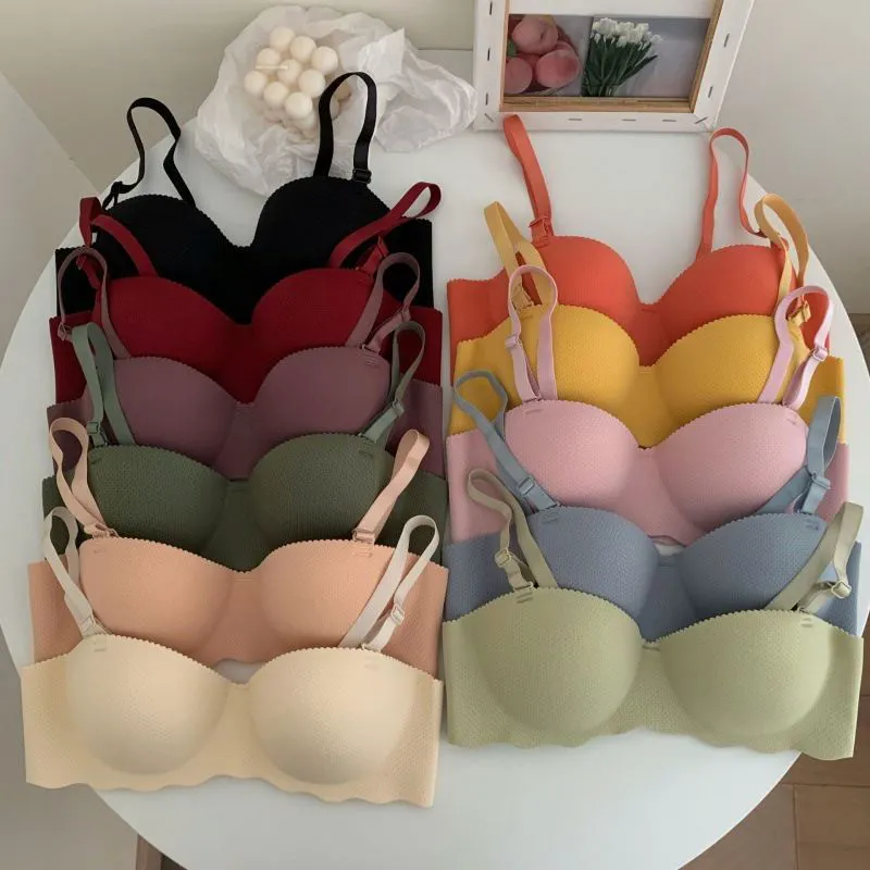 Sexy Bras For Women Push Up Bra Seamless Underwear Solid Wireless Sports Bra One-pieces Gather Convertible Straps Brassiere