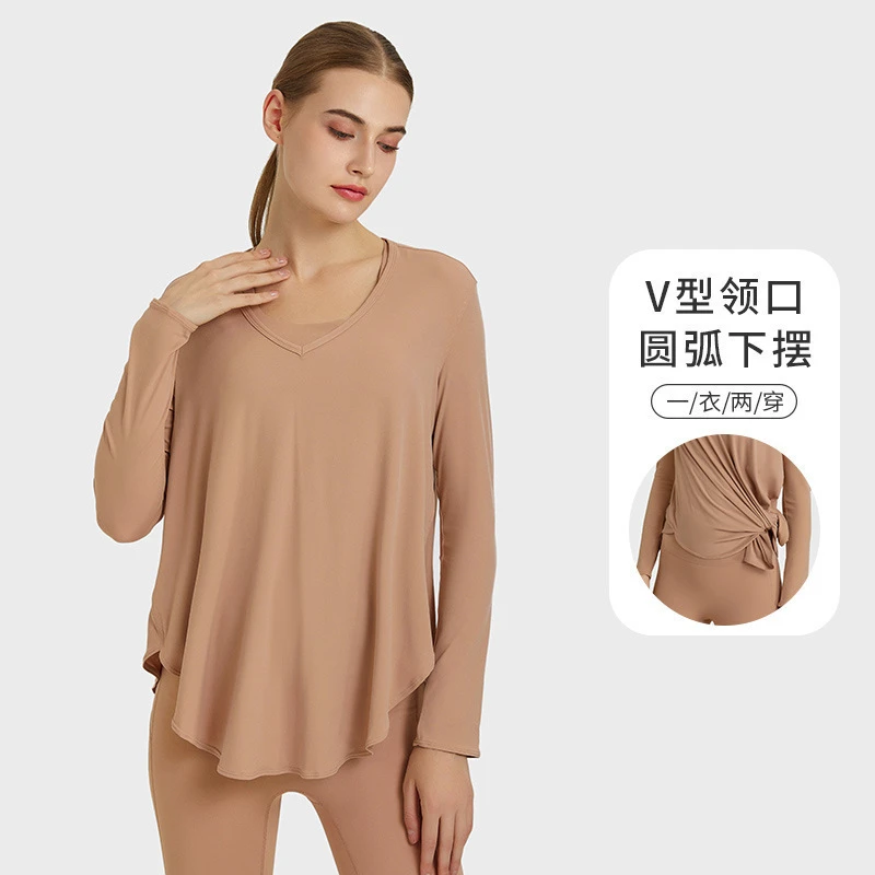 Women's Oversize Quick-Drying Yoga Gym Top Long Sleeve Fitness Sports Casual Pullover Sexy Outdoor Activewear Shirt