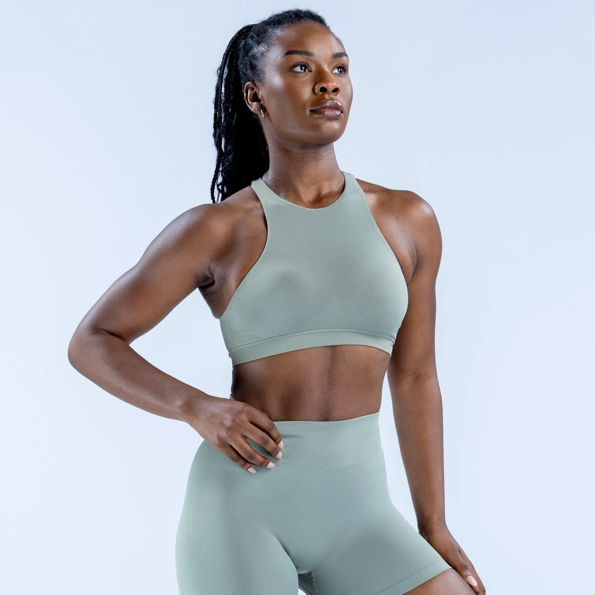 Wholesale High Support Breathable Back Tight Fitting Bra Racer Back Design Seamless Yoga Fitness Vest Sports Bra Front Logo