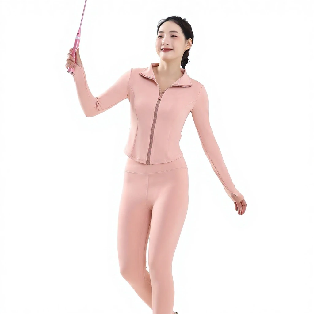 New Long-sleeve Yoga Sports Coat, Slim-fit, Sweat-wicking and Quick-drying Running Top for Wholesale