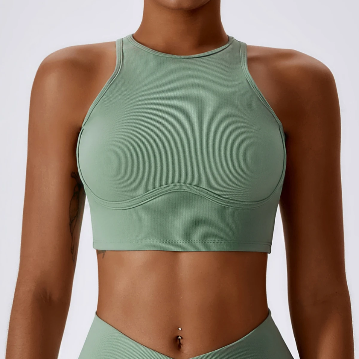 Women's Anti-shock High Strength Running Fitness Sports Vest Threaded Hollow-out Beauty Back Tight Yoga Bra