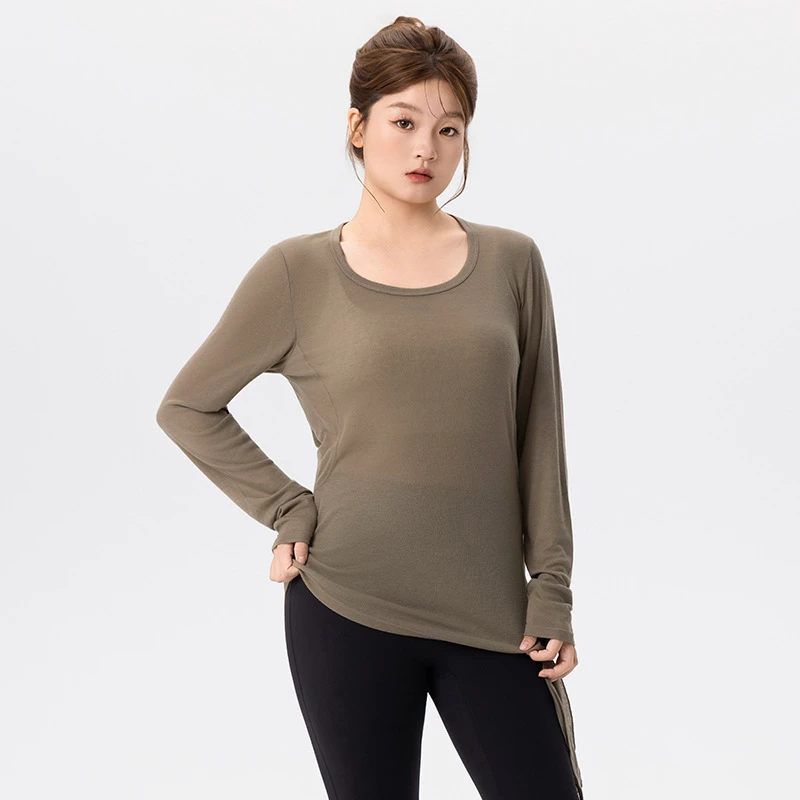 Loose Yoga Blouse Solid Color Short-Sleeved Women Quick-Drying Fitness Clothes Running Slimming Tops Exercise Blouse Wear