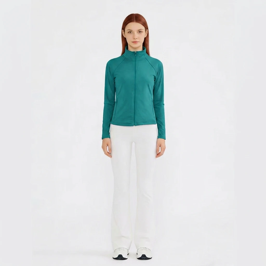 Latest Fashion Yoga Jacket High Quality Workout Gym Clothing Women Unisex Skinny Fit Long Sleeve Full Zip Lightweight Breathable