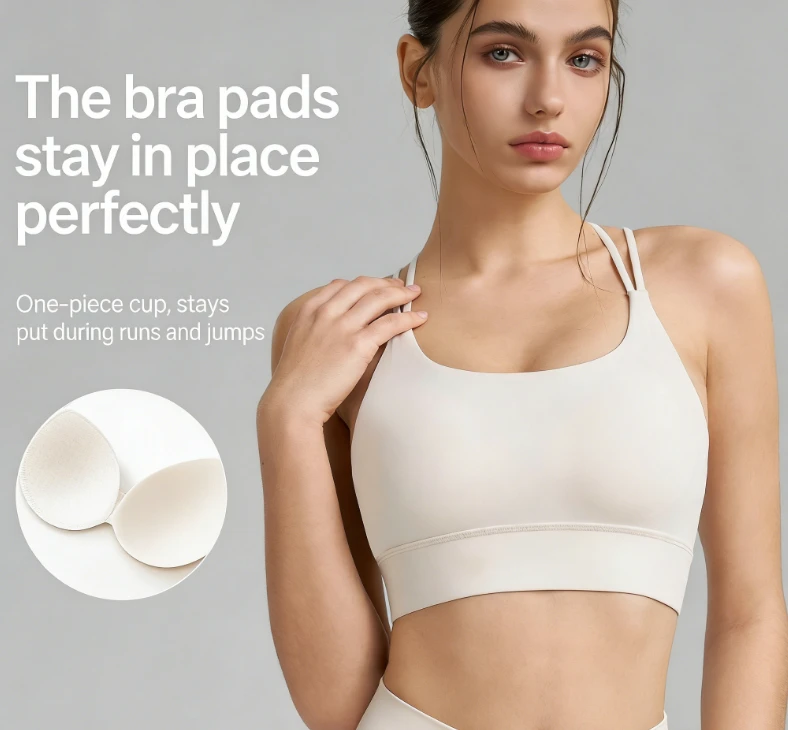 Women's Premium Quality High Support Backless U-NECK Gym Sports Bra Breathable Four-Way Stretch Spandex/Nylon Fitness Vest All