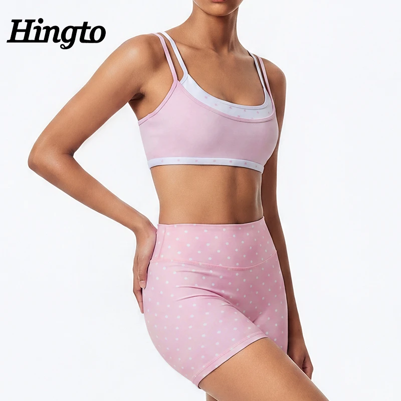 Breathable Seam Gym Matching Sets Women Workout Outfits High Waist Athletic Hyrox Shorts Sports Bra Set Fitness Clothing Bulk