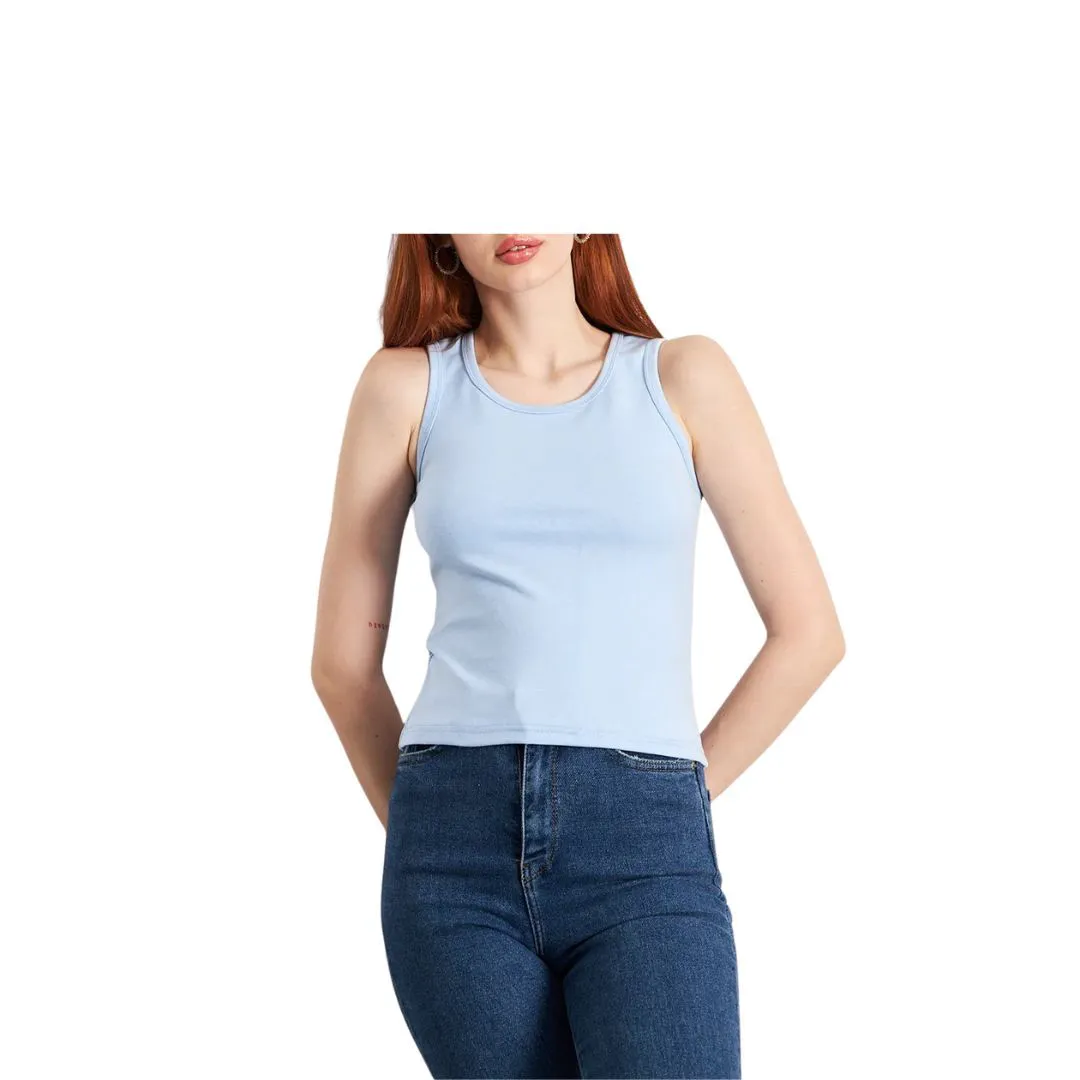 Custom Womens Ribbed Nylon Tank Top Four Way Stretch Lightweight Fitness Vest Yoga Gym Running Activewear Wholesale OEM