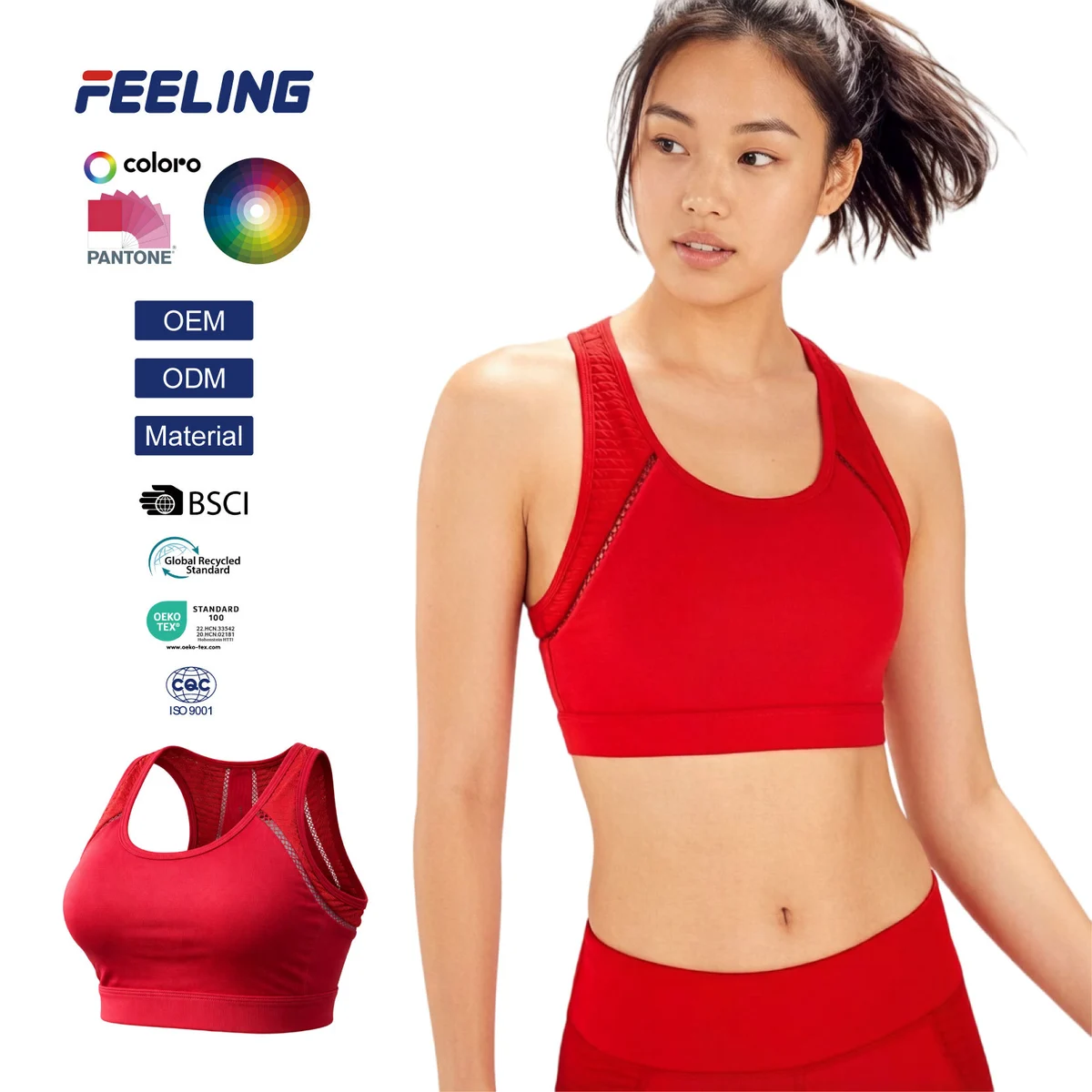 Women's Sports Bra with Tiered Layered Design and Cut Out Details for OEM and ODM Yoga Casual Activewear