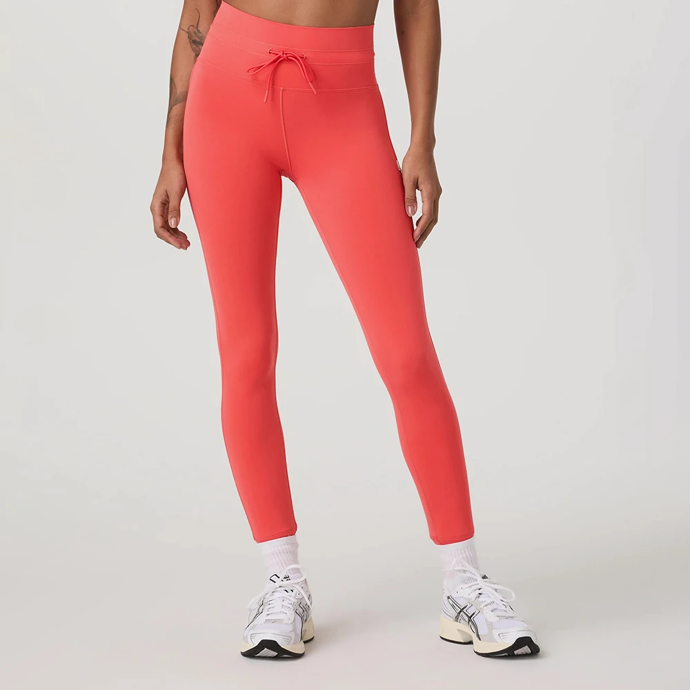 High Waist Drawstring Stretchy Workout Leggings Solid Color Exercise Casual Running Sports Activewear Compression Yoga Pants