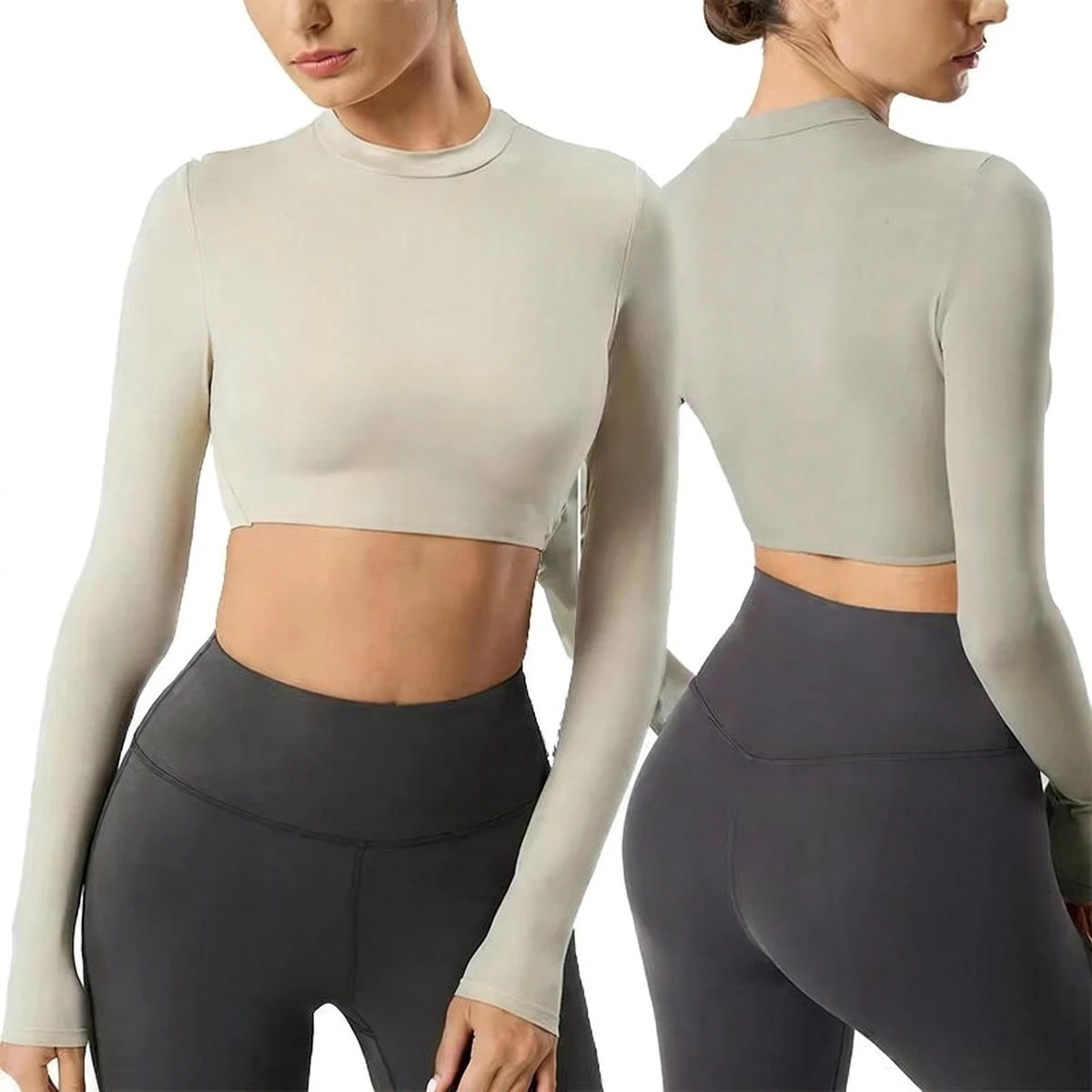 Quick Dry Breathable Yoga Crop Top Seamless Backless Polyester/Nylon Four-Way Stretch Sports Running Gym Customized Personalized